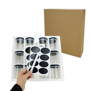 8oz Set of 12 Pieces Glass <strong>Spice</strong> <strong>Jars</strong> with Bamboo Lids and Labels and Pearl Cotton Gift Box for <strong>Spice</strong> Racks Cabinets Drawers - Product Image 6