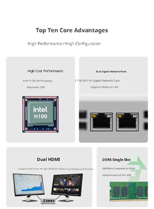 Nuc Gaming PC Intel N100 processore Dual Display Mini Computer Desktop 8/16GB memoria Video SSD Hard I5/I7/CPU AMD Linux OS WiFi