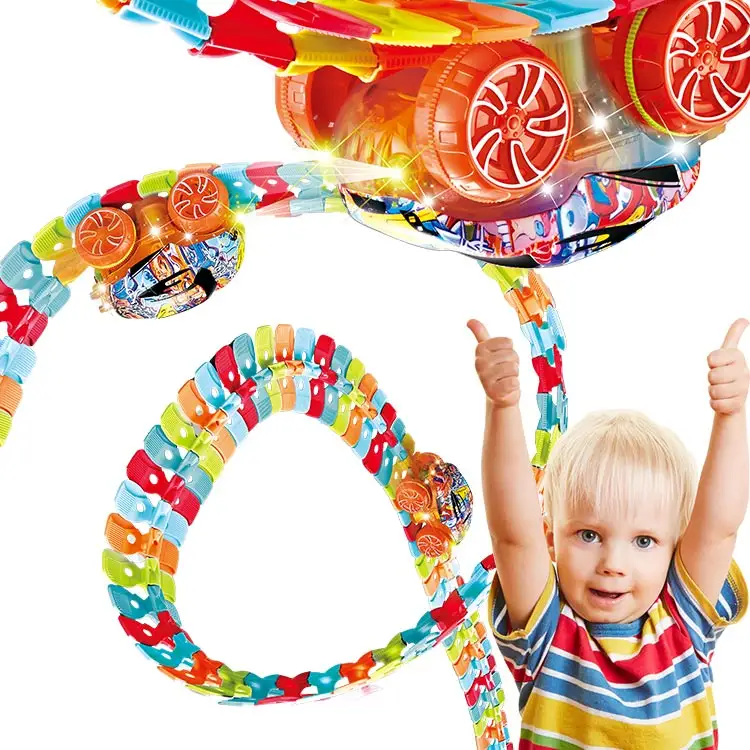 2023 New Kids Toy Stick Na parede Slot Toys Car Children Gift DIY Car Track Toys