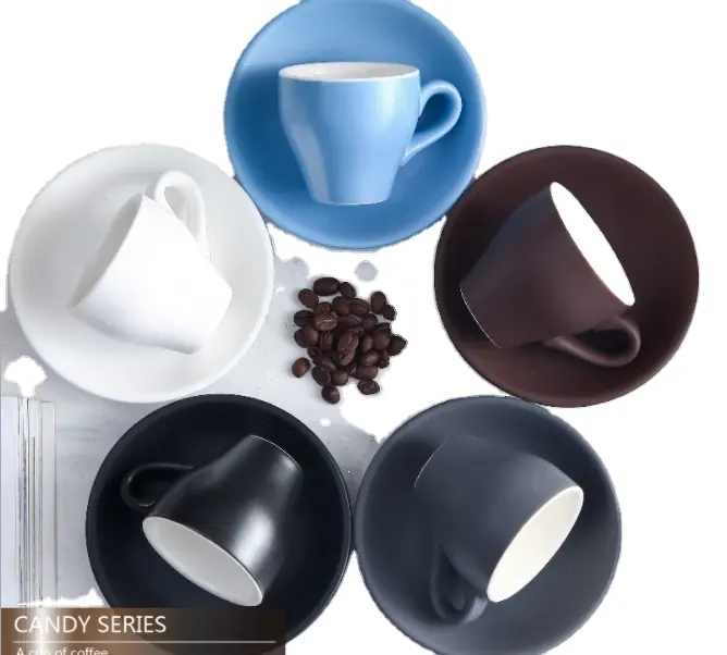 80ml 180ml 200ml 280ml 350ml copo grosso Tulipas Espresso Cappuccino Canecas de café copo e pires conjunto