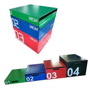 Cajas de entrenamiento pliométricas suaves de PVC 4 en 1 a precio de fábrica para ejercicios de salto y programas de acondicionamiento físico - Product Image 2