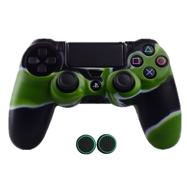 Hot sale marble for ps4 slim playstation 4 gamestop silicone cover skins For PS4 Controller black green