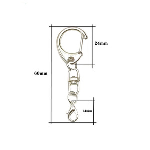 Snap Hook <strong>Key</strong> Accessories Keychain Rings for Lanyard Craft Metal Diy Clasps B <strong>C</strong> D 8 <strong>Shape</strong> Lobster Clamp Keyring Buckle Keychains - Product Image 2