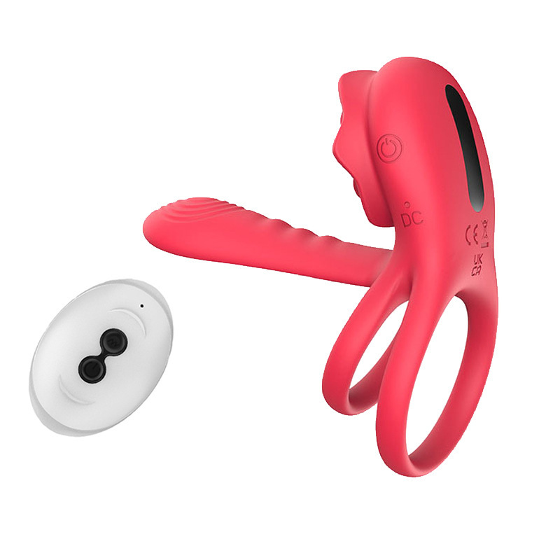 Modello con telecomando rosso