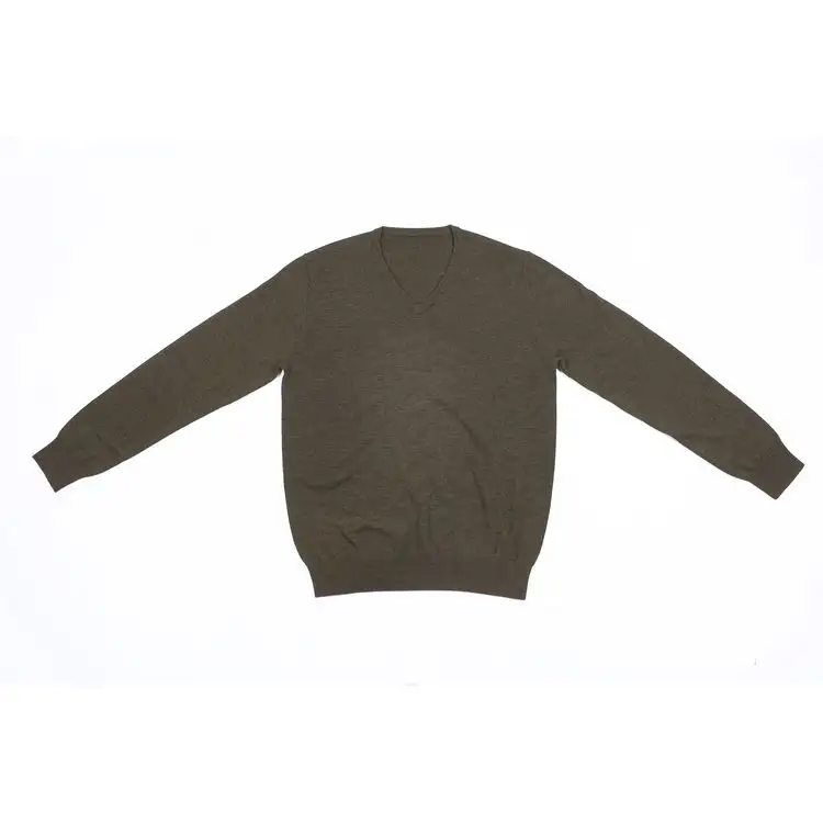 Mens regular-fitting long sleeve crew neck pullover made of extra fine merino wool knitted Sweater