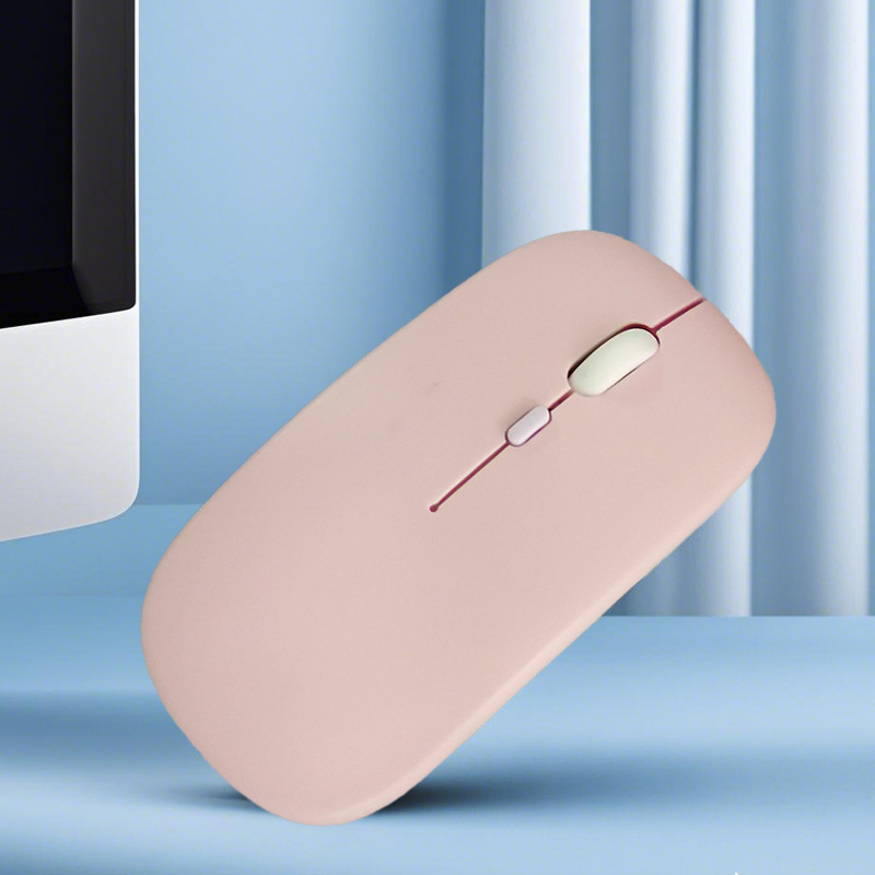 Ratón inalámbrico recargable de modo dual 7002 - Rosa