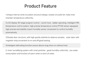 Trí Tuệ IR-W-L loạt nhiệt độ không đổi Vườn Ươm 45l-210l với màn hình LCD hiển thị và gió lưu thông cho phòng thí nghiệm sử dụng - Product Image 3