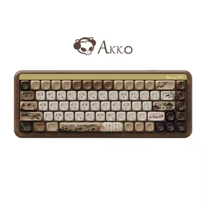 Venta al por mayor Akko MU01 caja de madera de nogal 68 teclas Estructura de junta Teclado programable RGB retroiluminado Gaming Teclado mecánico