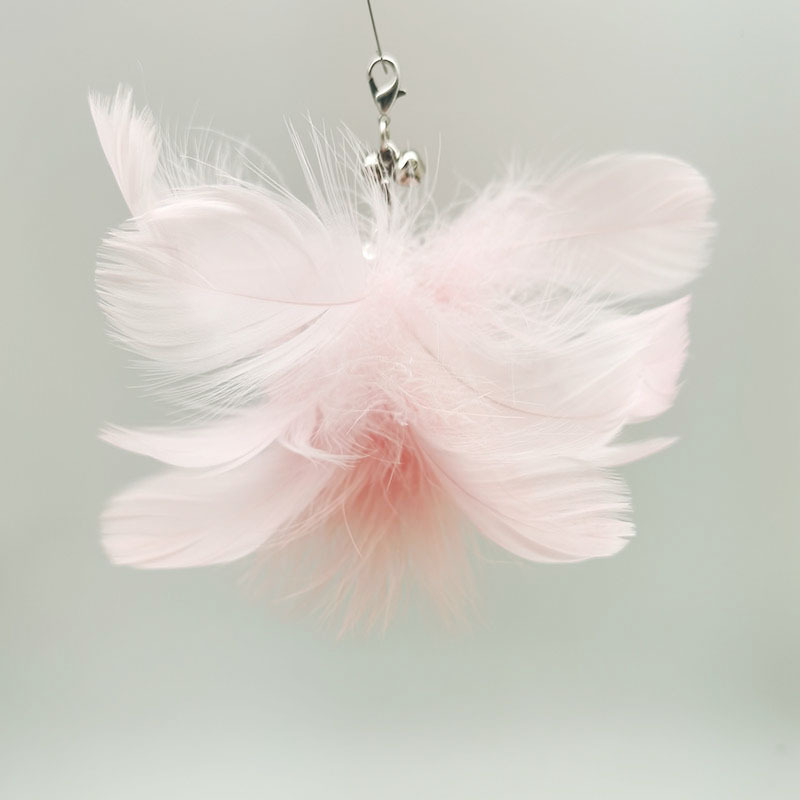 6+2 pièces plume rose à attacher