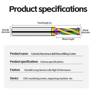Ithal üç in-one çok fonksiyonlu DLC renkli alüminyum alaşım freze kesicisi altsız delik diş delme ODM - Product Image 3