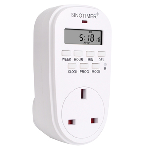 Sinotimer Tm518 Globale Timer Socket-Eu/Us/Uk/Br Plugs, 16a 230V, Lcd-Scherm, 16 Aan/Uit Programma 'S Tijdschakelaar - Product Image 6
