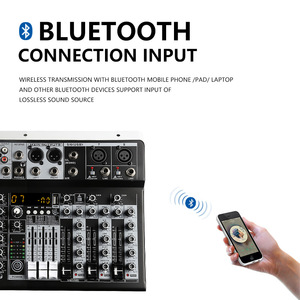 KFKD KP8 มืออาชีพMixer 8 ช่องบลูทูธMixer Reverberation Effectบ้านคาราโอเกะUSB Live Interface Mixer - Product Image 3