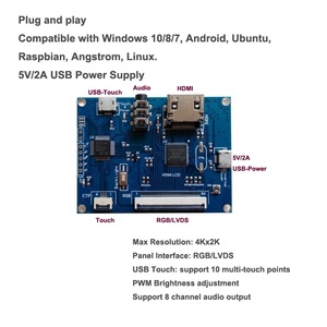 TTL/RGB/LVDS-Adapter und 5V/2A USB-Netzteil mit PWM-Hintergrund beleuchtungs steuerung und Touch-Funktion HDMI-kompatibel - Product Image 2