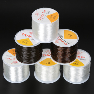 Venta al por mayor de cuerda elástica de cristal trenzada Circular 0,8mm 100M cuerda elástica retráctil cuerda elástica - Product Image 2