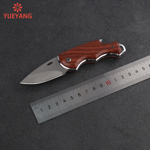 Yueyang <span class=keywords><strong>Mini</strong></span> Pocket dao cắm trại ngoài trời Keychain gấp dao gỗ xử lý 3Cr13 thép không gỉ mở chai DIY Survival - Product Image 6