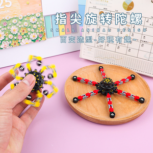 1 pezzo di <span class=keywords><strong>Fidget</strong></span> Spinner trasformabili per alleviare lo Stress giocattoli sensoriali con punta delle dita Gyros Spinner bomboniere per bambini adulti con autismo - Product Image 5