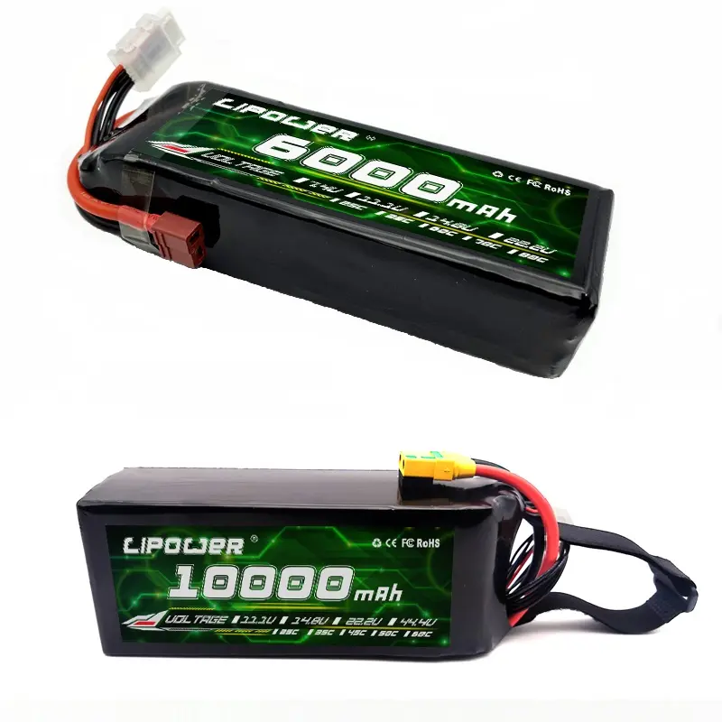 Pabrik grosir 3S 11.1v 6000mah RC Lipo baterai RC Quadcopter Drone FPV UAV Lipo Drone baterai untuk kendaraan listrik mobil