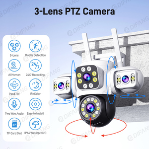12MP Wifi Security <strong>Camera</strong> 3 Screens Outdoor Waterproof Two-Way Audio Color Night Vision AI Auto Tracking Yoosee Home CCTV PTZ - Product Image 2