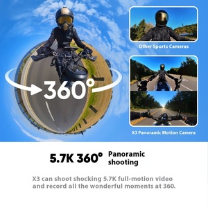 Insta360 X3スポーツパノラマHDオートバイライディングカメラ360アンチシェイクタッチスクリーンビデオ録画防水カメラ - Product Image 3