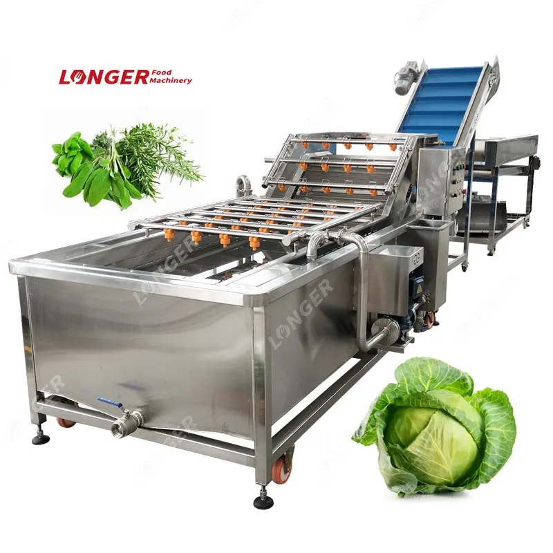Gelgoog עלים ירוקים עשבי תיבול & שטיפת ירקות תהליך מכונת כביסה תעשייתית כרוב