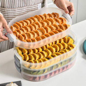 กล่องเกี๊ยวเกี๊ยวกล่องเก็บบะหมี่บะหมี่ในตู้เย็นในครัว - Product Image 5