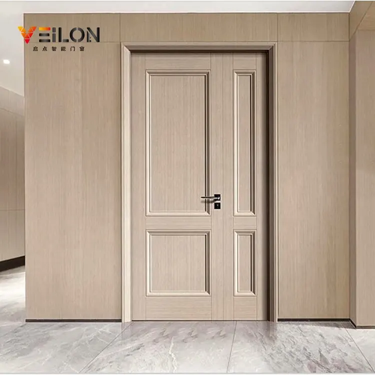 Design moderno barato preço de madeira madeira madeira sólida veneer quarto portas de madeira