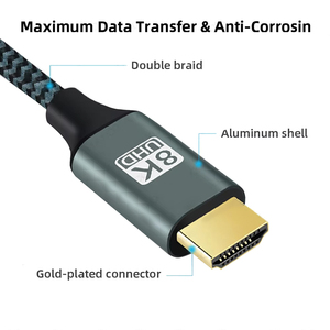 Ad alta velocità per HDMI 2.1 cavo intrecciato EARC arco HDCP compatibilità per 8K 60Hz 4K 120Hz dispositivi 48Gbps PS5 coassiale Monitor-PVC - Product Image 4