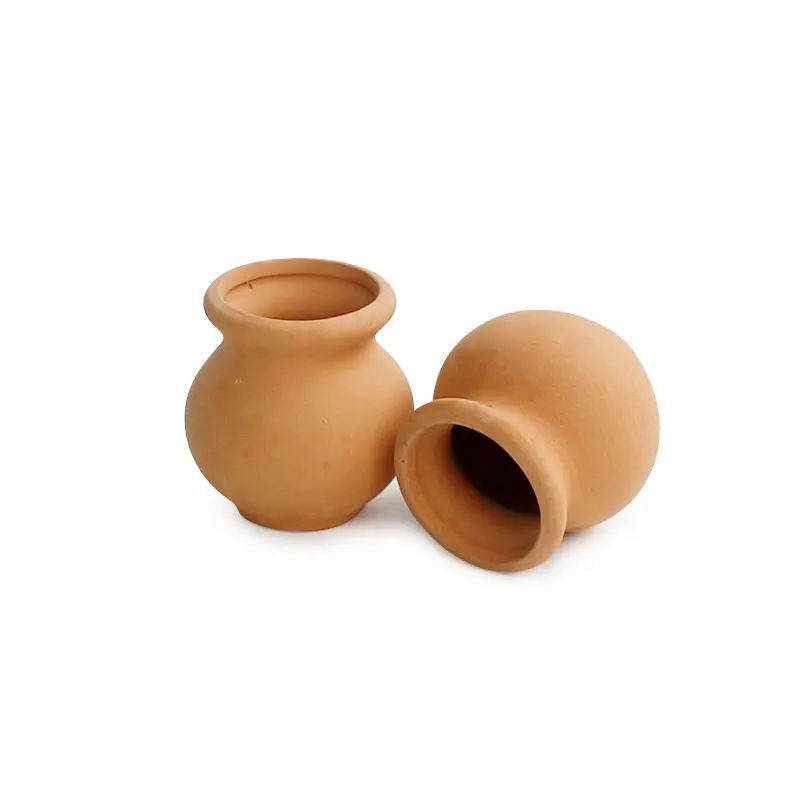 Venta al por mayor Mini maceta de cerámica de terracota para decoración de peceras de interior y exterior plantas suculentas y paquete de acuario