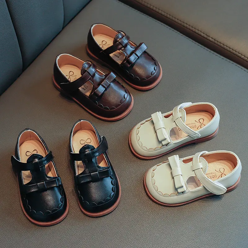 Taille 21-30 Offre Spéciale Noir chaussures Pour Enfants Pour Les Filles Moins Cher Enfants École Chaussures En Gros