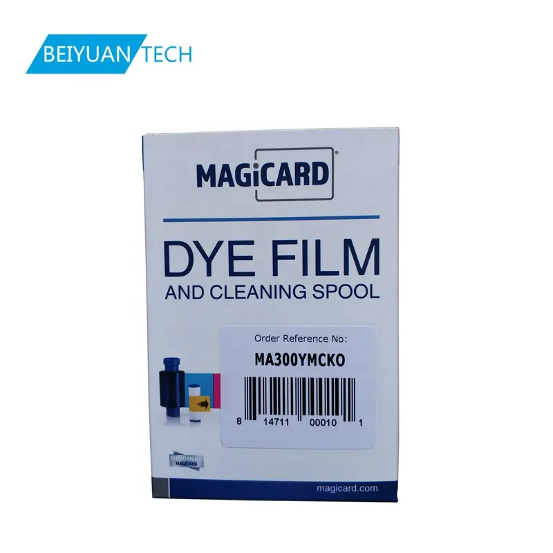 Magicard ENDURO + RIO PRO kart yazıcı şerit BT300 YMCKO 5 Panel renk boya filmi YMCKO 300 baskılar