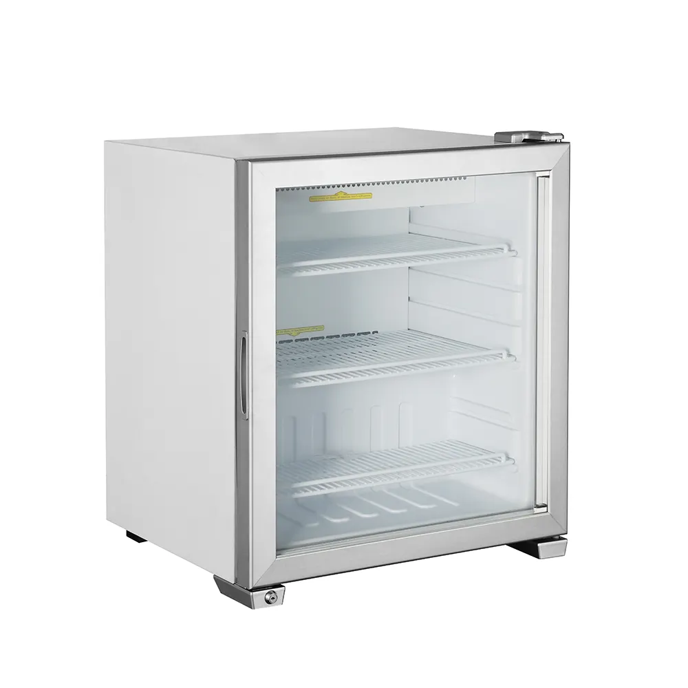 Refrigerador de puerta transparente, mini barra moderna de 60L, refrigerador de nevera, precio al por mayor, nuevo diseño