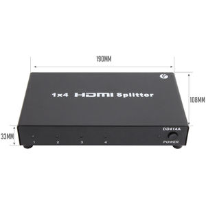 VCOM 1080P 60Hz FHD 1 <strong>Input</strong> 4 <strong>Output</strong> 1.4V HDMI Splitter for 1 <strong>Computer</strong> to 4 Monitors