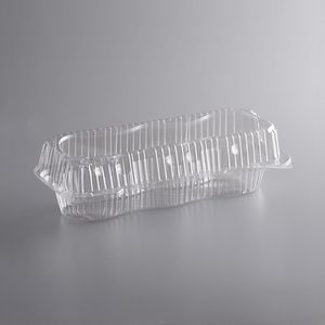 Paket siparişleri için güvenli kilit 3 bölmeli şeffaf PET plastik çörek kabı ile istiflenebilir tasarım - Product Image 6