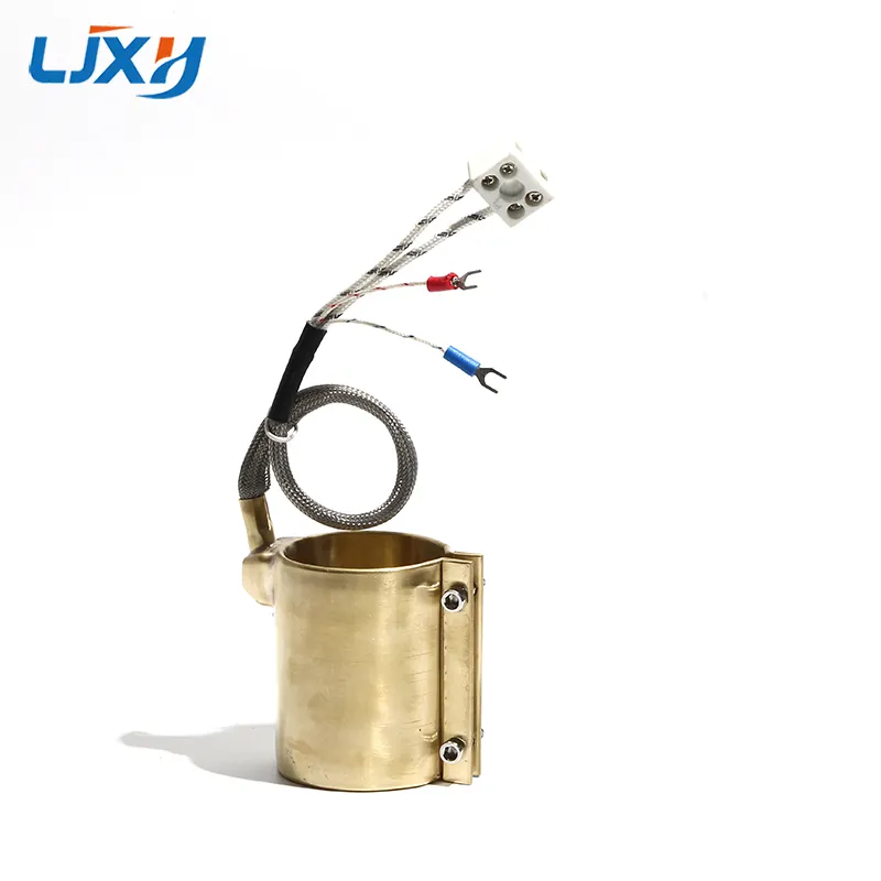 LJXH 2PCS 300W-600W Calentador de banda de latón con anillo de calentamiento de aislamiento térmico 70x30mm-60mm con termopar K y cable de tierra