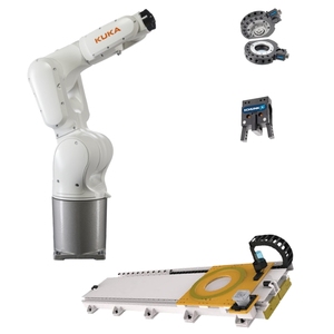 El robot de manipulación KUKA KR 6, junto con las pinzas Schunk y el sistema de cambio rápido, es adecuado para aplicaciones de manipulación. - Product Image 1