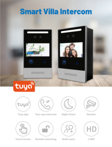 4,3 Zoll 1080P HD IP-Gegensprechanlage RJ45 Android Nachtsicht-Türklingel ring für den Außenbereich Magnetische Verriegelung kamera TCP-Verbindung