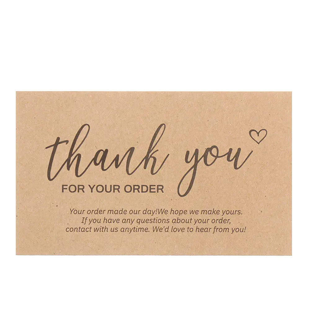 Gruß anhänger Vielen Dank für Ihre Bestellung Kraft papier karte für kleine Geschäfte Geschenk DIY Crafts Dekoration Karte für kleine Unternehmen