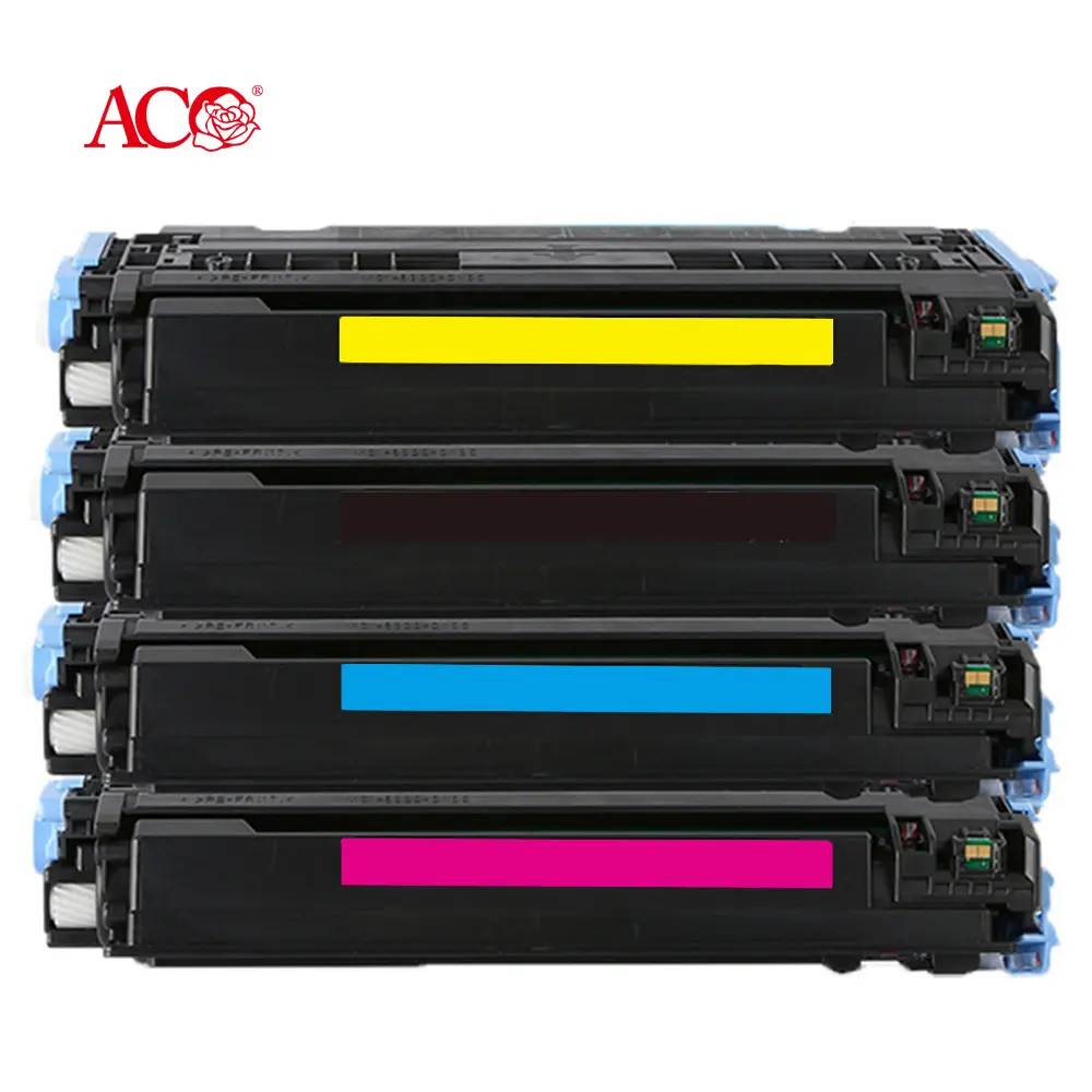 Cartucho de tóner ACO Color Q6000A Q6001A Q6002A Q6003A 124A Compatible con HP 1600 2600n CM1015MFP CM1017MFP Factory China