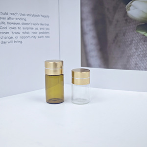 ホットセールミニ1ml 2ml 3ml 4ml 5mlクリアアンバーガラスバイアルボトルオリフィスリファイスリデューサープラスチックキャップ付きエッセンシャルオイル香水用 - Product Image 3