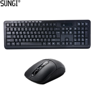 Cheap Ergonomic Wireless Standard <strong>Keyboard</strong> <strong>Mouse</strong> Combos Multimedia <strong>Computer</strong> Office Black <strong>Keyboard</strong> and <strong>Mouse</strong> Sets - Product Image 1