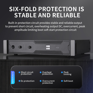 BekboesX8ボリュームコントロールLEDインジケーター高出力800w * 800w熱放散システム歌うためのプロフェッショナルアンプ - Product Image 4