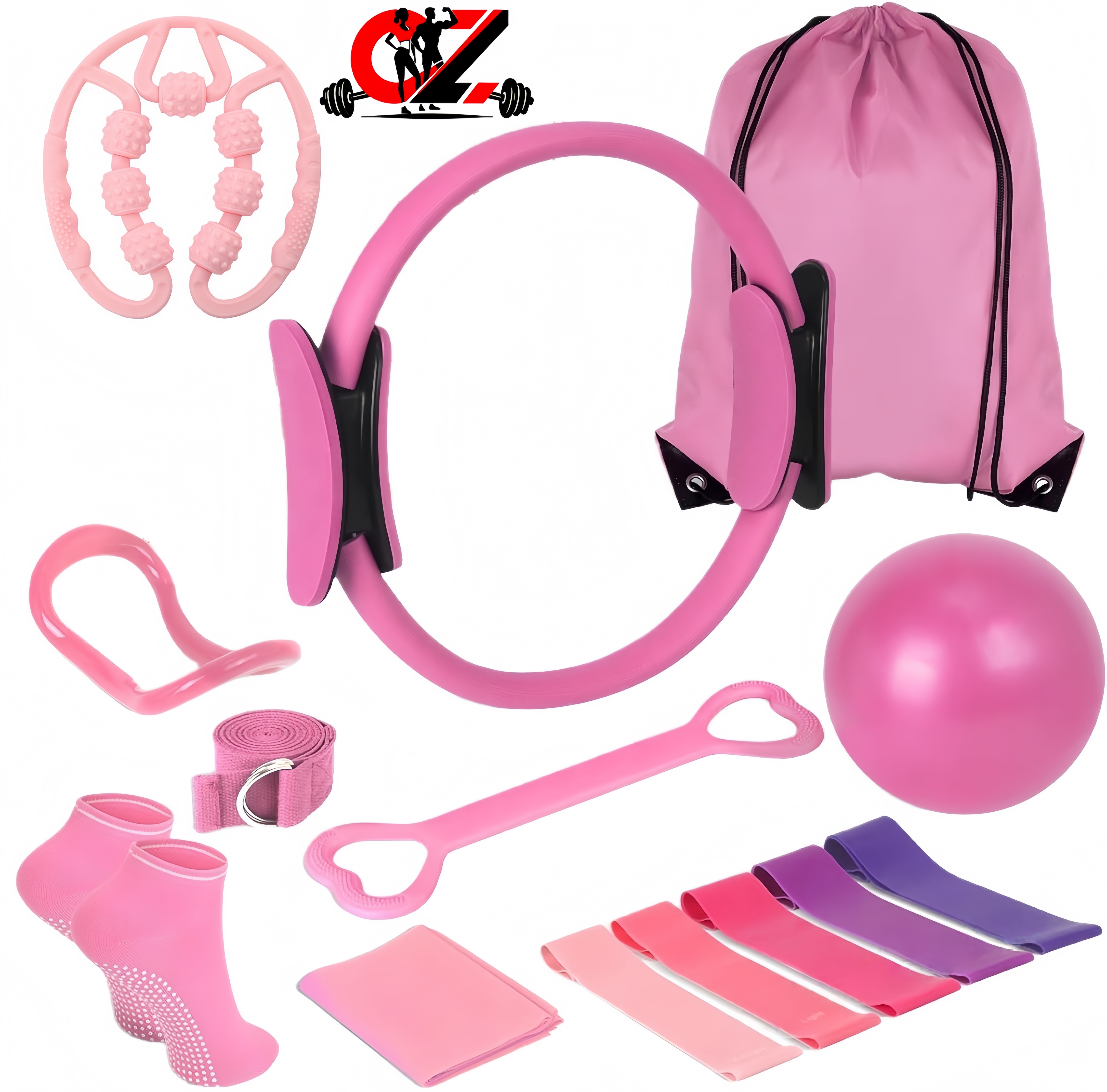 Conjunto rosa de 14 piezas