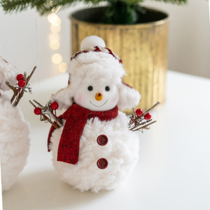 2025クリスマスデコレーションぬいぐるみクリスマス雪だるま人形飾りクリスマス卓上飾りホームレストラン - Product Image 3