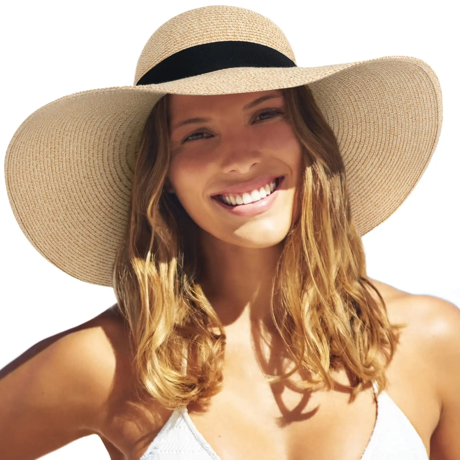 ZG-sombrero de paja de ala ancha para hombre y mujer, sombrero de rafia Panamá de alta calidad para playa, venta al por mayor