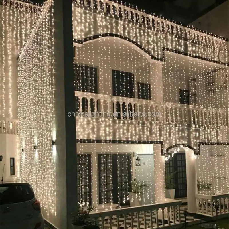 أضواء ستائر نافذة الخراف المعلقة من المصنع لتزيين حفلات الزفاف وأعياد الميلاد