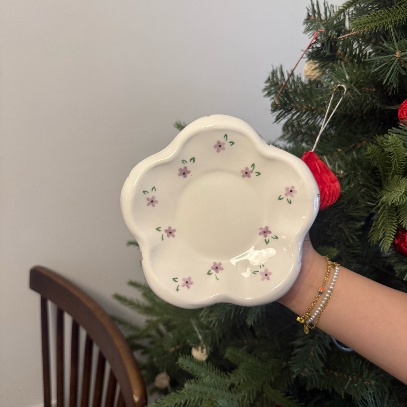 Purple flower Chubby Dish