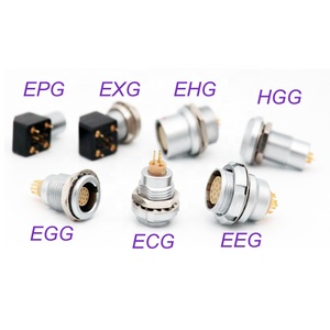 EGG EEG ECG 2 3 4 5 6 <strong>7</strong> 8 9 10 12 14 <strong>16</strong> 18 19 20 22 24 26 30 Pin <strong>Male</strong> and Female Circular Push Pull <strong>Connector</strong> - Product Image 1