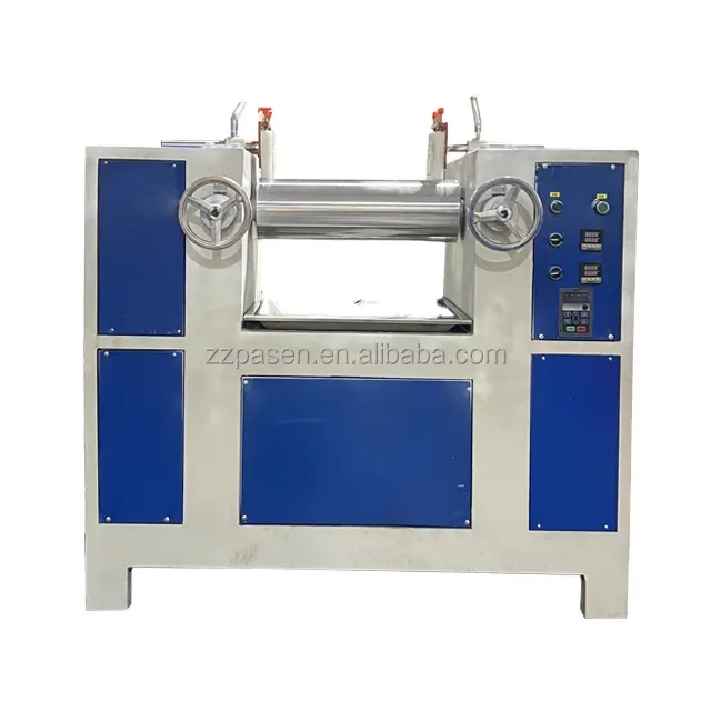 Laboratório PVC Silicone Rubber Open Mixing Machine Two Roll Mill Machine para produtos plásticos