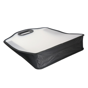 Carpeta de documentos de almacenamiento grande Organizador de archivos A4 con asa Carpetas de archivos impermeables en expansión con borde de tela negra - Product Image 5