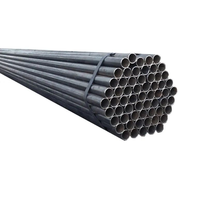 Fabricantes de estructura Tubo de acero soldado con costura recta de carbono Tubo de acero negro redondo